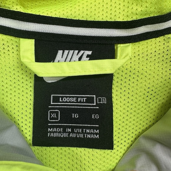Vintage Nike Windbreaker Jacket XL Gray Blue Volt Just Do It Colorblock Hooded - Picture 9 of 15